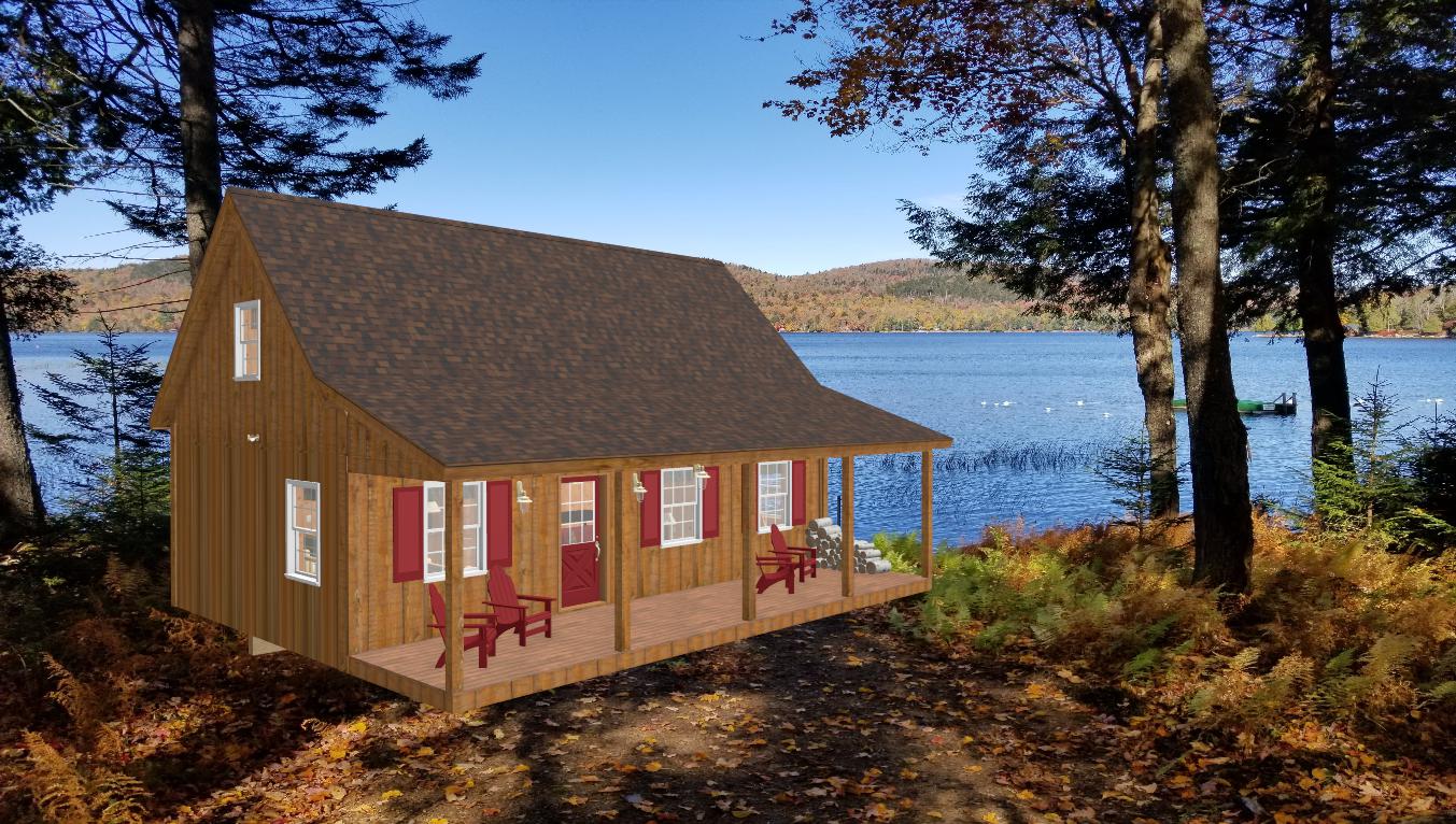 "Large Cabin Plans - Construction & Floor Plans" – Adirondack Cabin Plans