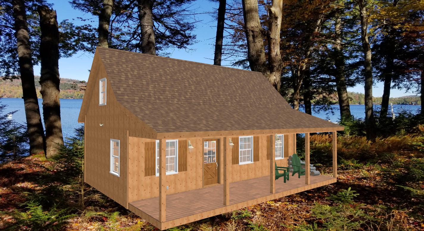 "Medium Cabin Plans - Construction & Floor Plans" – Adirondack Cabin Plans