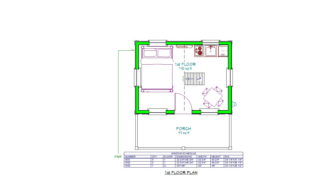 The ADK "Alpine" Solo Cabin-12'x16' Plans