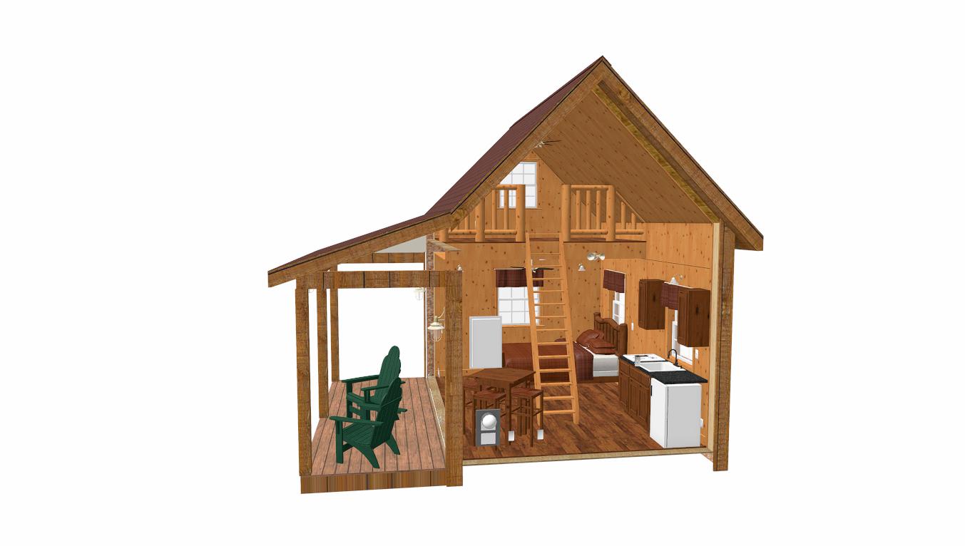 The ADK "Alpine" Solo Cabin-12'x16' Plans