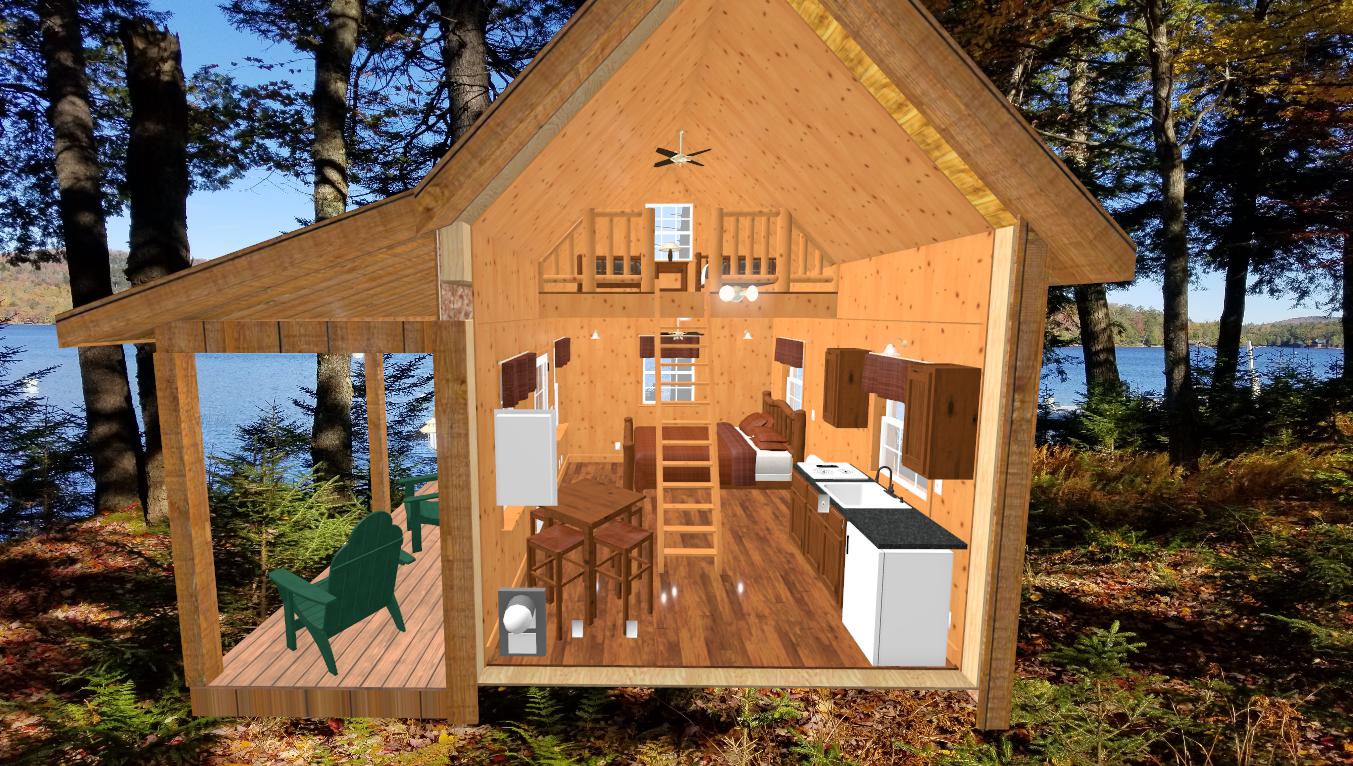 The ADK "Alpine" Solo Cabin-12'x16' Plans
