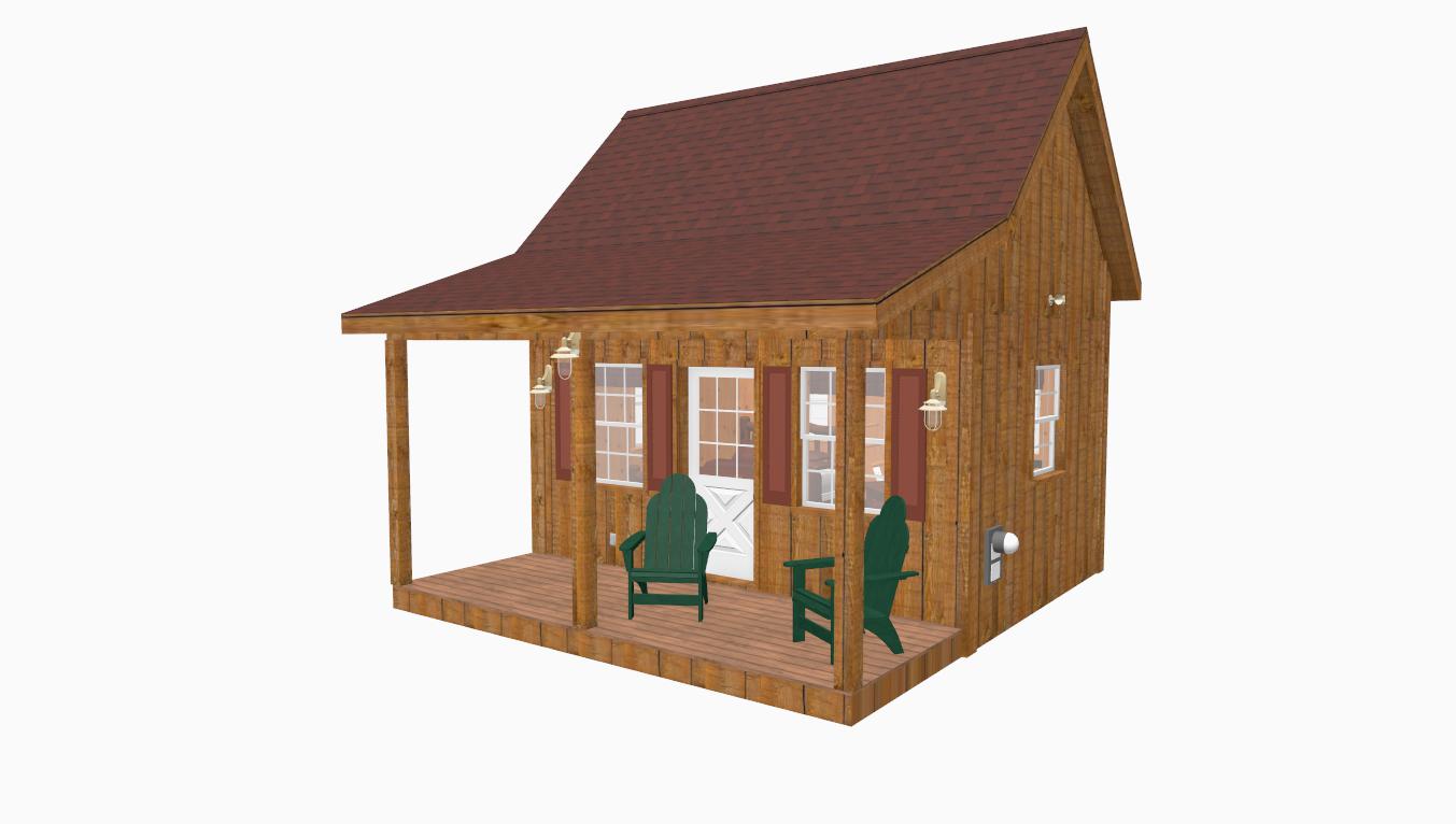 The ADK "Alpine" Solo Cabin-12'x16' Plans