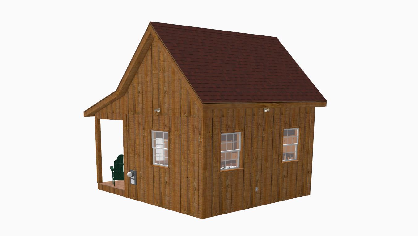 The ADK "Alpine" Solo Cabin-12'x16' Plans