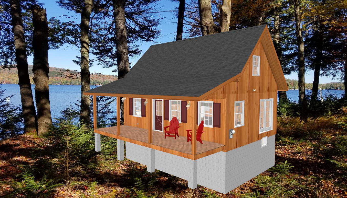 The ADK "Beaver Creek" Cabin-20'x28' Full Foundation Plans – Adirondack ...