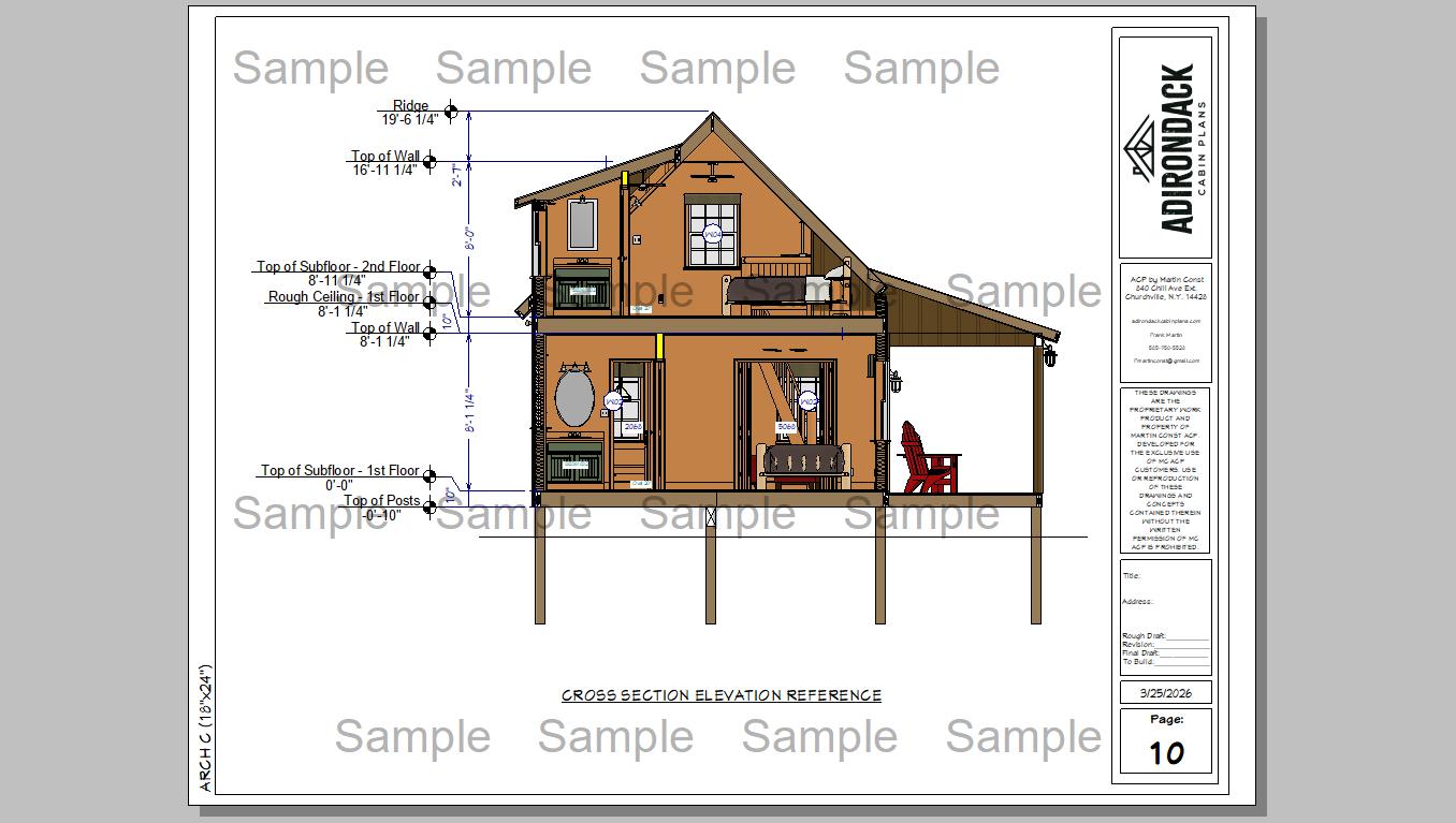 Sample Plan Adirondack Cabin Plans