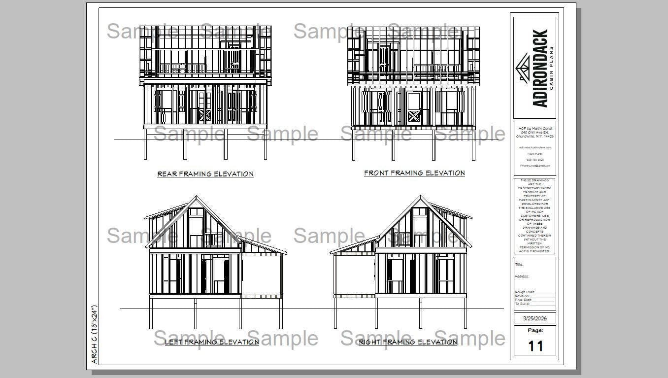 Sample Plan Adirondack Cabin Plans
