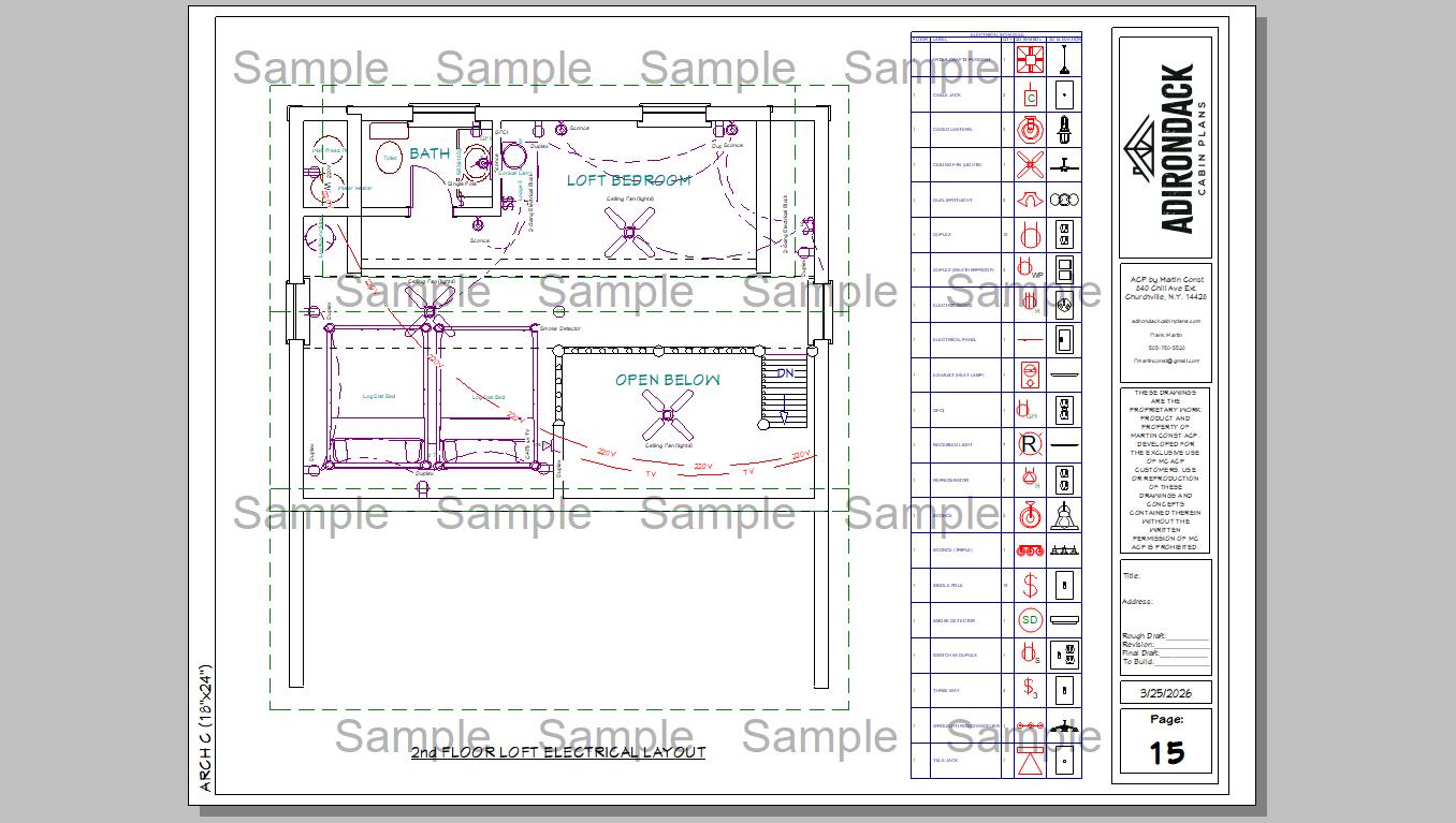 Sample Plan Adirondack Cabin Plans