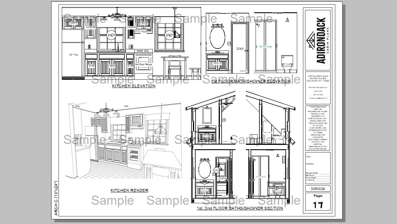 Sample Plan Adirondack Cabin Plans