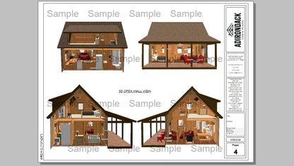 Sample Plan Adirondack Cabin Plans