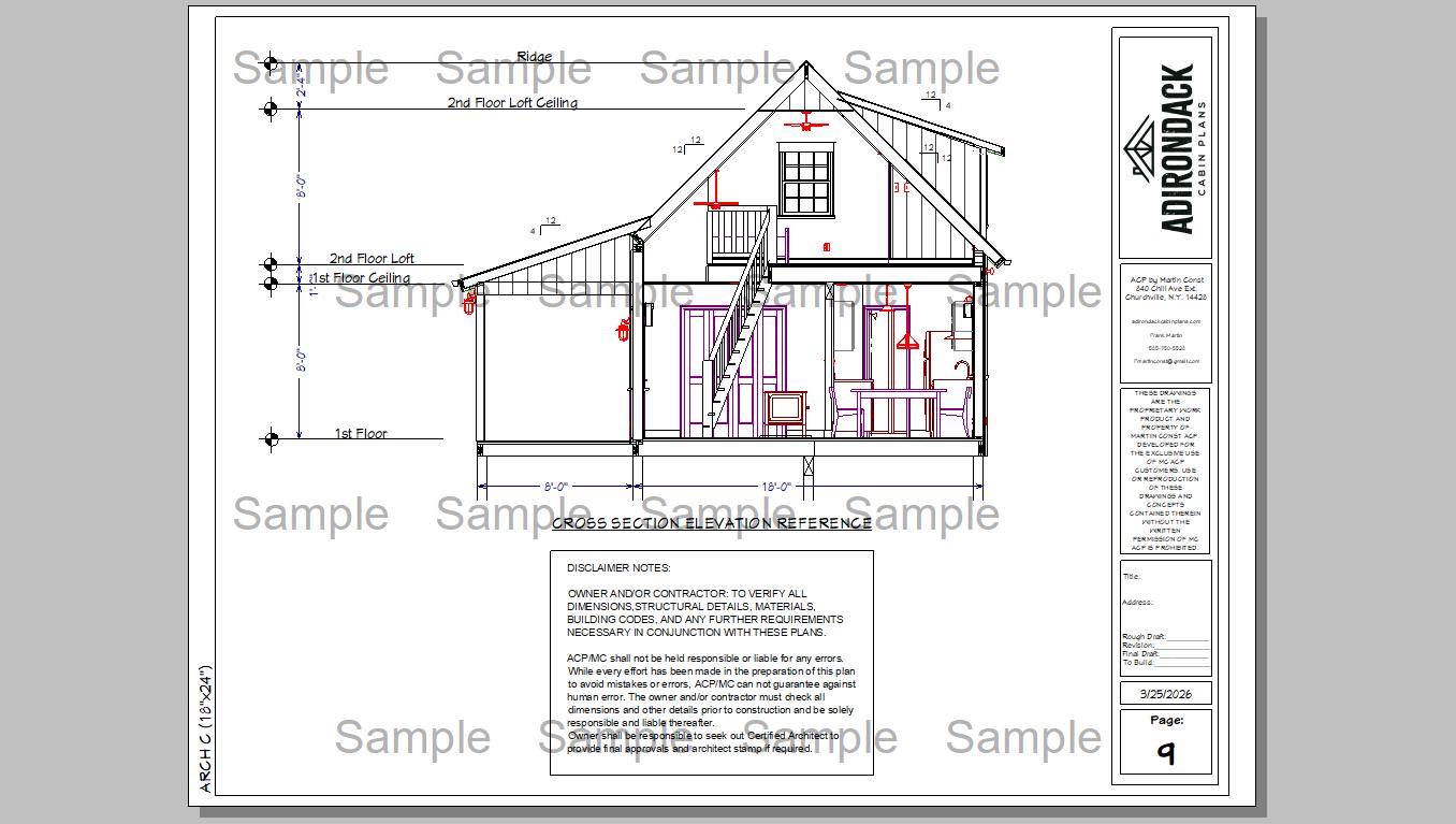 Sample Plan Adirondack Cabin Plans