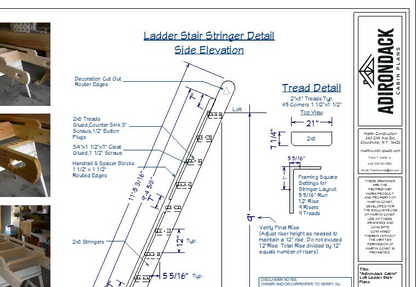 Loft Ladder Stair-Plans Adirondack Cabin Plans