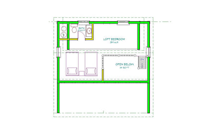 The ADK "Original" Cabin-16'x24' Plans - Adirondack Cabin Plans