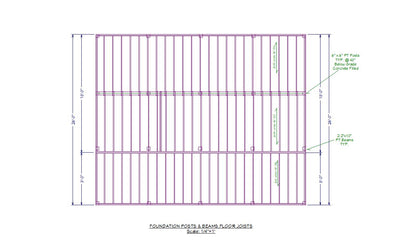 The ADK "Spruce" Cabin-18'x32' Plans - Adirondack Cabin Plans