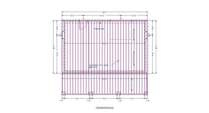 The ADK "Cedar Point" Family Cabin-20'x32' Full Foundation Plans - Adirondack Cabin Plans