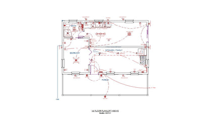 The ADK "Cedar Point" Family Cabin-20'x32' Full Foundation Plans - Adirondack Cabin Plans