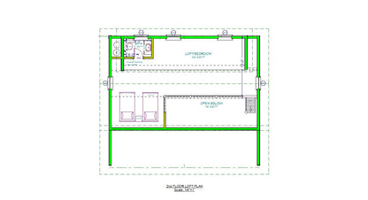The ADK "Cedar Point" Family Cabin-20'x32' Full Foundation Plans - Adirondack Cabin Plans