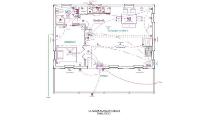 The ADK "Cedar Point" Family Cabin-20'x32' Plans - Adirondack Cabin Plans