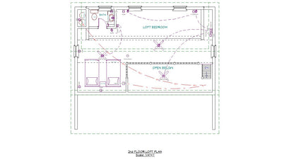 The ADK "Cedar Point" Family Cabin-20'x32' Plans - Adirondack Cabin Plans