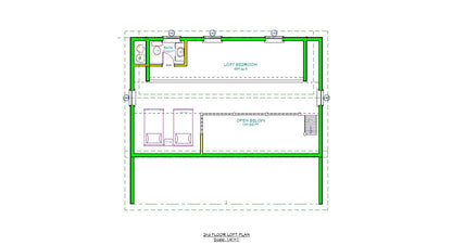 The ADK "Cedar Point" Family Cabin-20'x32' Plans - Adirondack Cabin Plans