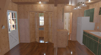 The ADK "Original" Cabin-16'x24' Plans - Adirondack Cabin Plans