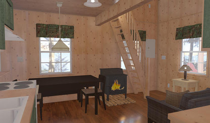 The ADK "Original" Cabin-16'x24' Plans - Adirondack Cabin Plans