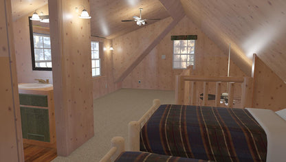The ADK "Original" Cabin-16'x24' Plans - Adirondack Cabin Plans