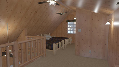 The ADK "Original" Cabin-16'x24' Plans - Adirondack Cabin Plans