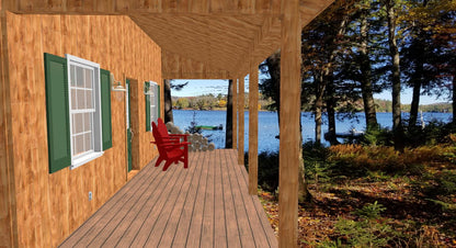 The ADK "Original" Cabin-16'x24' Plans - Adirondack Cabin Plans