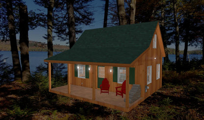 The ADK "Original" Cabin-16'x24' Plans - Adirondack Cabin Plans