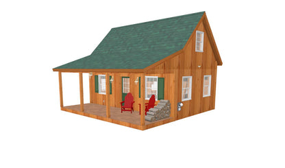 The ADK "Original" Cabin-16'x24' Plans - Adirondack Cabin Plans