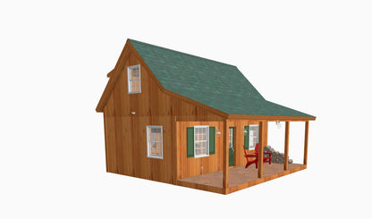 The ADK "Original" Cabin-16'x24' Plans - Adirondack Cabin Plans