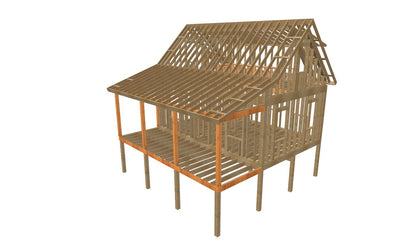 The ADK "Original" Cabin-16'x24' Plans - Adirondack Cabin Plans
