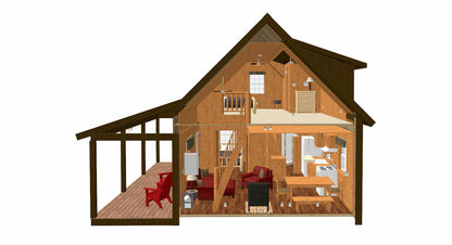 Sample Plan Adirondack Cabin Plans