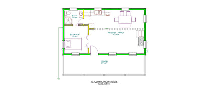 The ADK "Spruce" Cabin-18'x32' Plans - Adirondack Cabin Plans