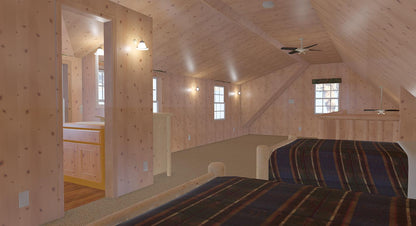 The ADK "Spruce" Cabin-18'x32' Plans - Adirondack Cabin Plans