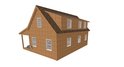 The ADK "Spruce" Cabin-18'x32' Plans - Adirondack Cabin Plans
