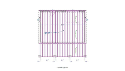 The ADK "Beaver Creek" Cabin-20'x28' Full Foundation Plans - Adirondack Cabin Plans
