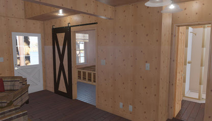 The ADK "Beaver Creek" Cabin-20'x28' Full Foundation Plans - Adirondack Cabin Plans