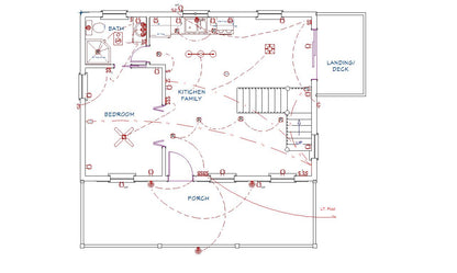 The ADK "Beaver Creek" Cabin-20'x28' Plans, Full Loft, Stairs, Deck Adirondack Cabin Plans