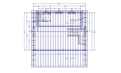 The ADK "Beaver Creek" Cabin-20'x28' Plans, Full Loft, Stairs, Deck Adirondack Cabin Plans