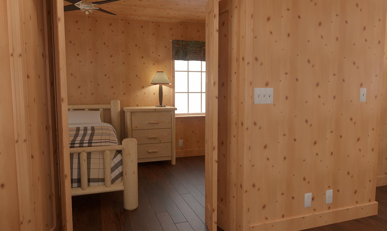 The ADK "Beaver Creek" Cabin-20'x28' Plans, Full Loft, Stairs, Deck Adirondack Cabin Plans