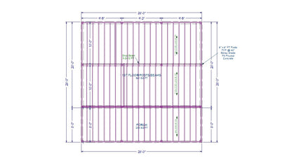 The ADK "Beaver Creek" Cabin-20'x28' Plans - Adirondack Cabin Plans