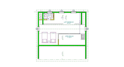The ADK "Beaver Creek" Cabin-20'x28' Plans - Adirondack Cabin Plans