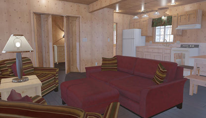 The ADK "Beaver Creek" Cabin-20'x28' Plans - Adirondack Cabin Plans