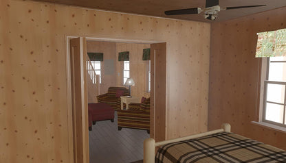 The ADK "Beaver Creek" Cabin-20'x28' Plans - Adirondack Cabin Plans