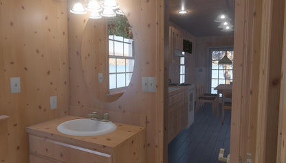 The ADK "Beaver Creek" Cabin-20'x28' Plans - Adirondack Cabin Plans