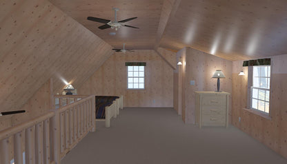 The ADK "Beaver Creek" Cabin-20'x28' Plans - Adirondack Cabin Plans