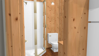 The ADK "Cedar Point" Family Cabin-20'x32' Full Foundation Plans - Adirondack Cabin Plans