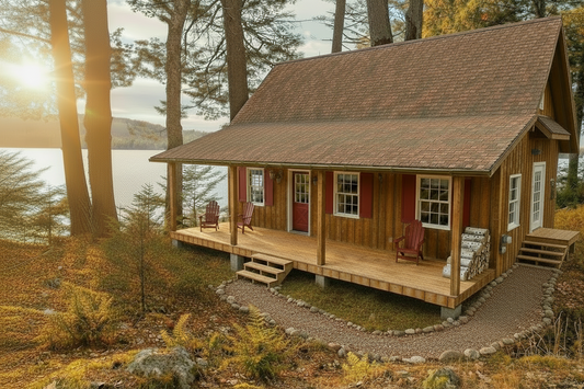 The ADK "Cedar Point" Family Cabin-20'x32' Full Foundation Plans