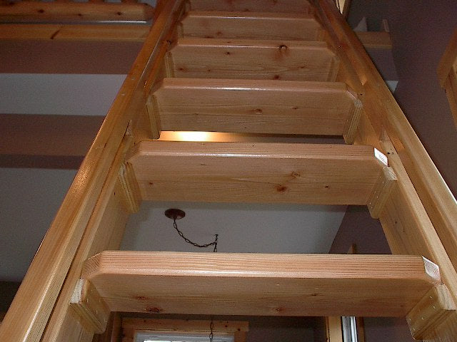 Loft Ladder Stair-Plans Adirondack Cabin Plans